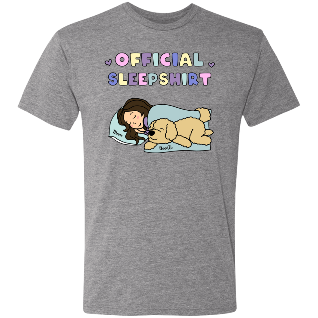 Mom's Official Doodle Sleep Shirt Triblend T-Shirt