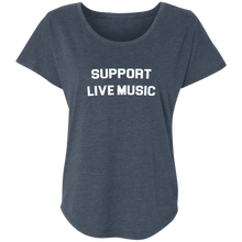 Support Live Music Ladies' Triblend Dolman Sleeve