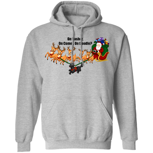 On Dasher, Comet, Black Doodle? Pullover Hoodie