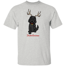 Doodle Deer Christmas Youth 5.3 oz 100% Cotton T-Shirt