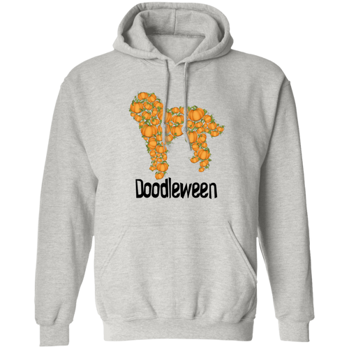 Doodle Halloween Pumpkin Pullover Hoodie 8 oz.