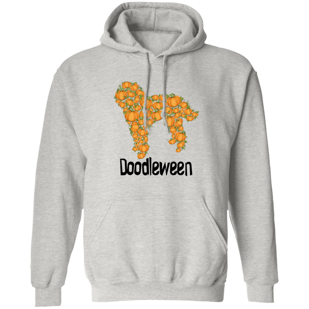 Doodle Halloween Pumpkin Pullover Hoodie 8 oz.