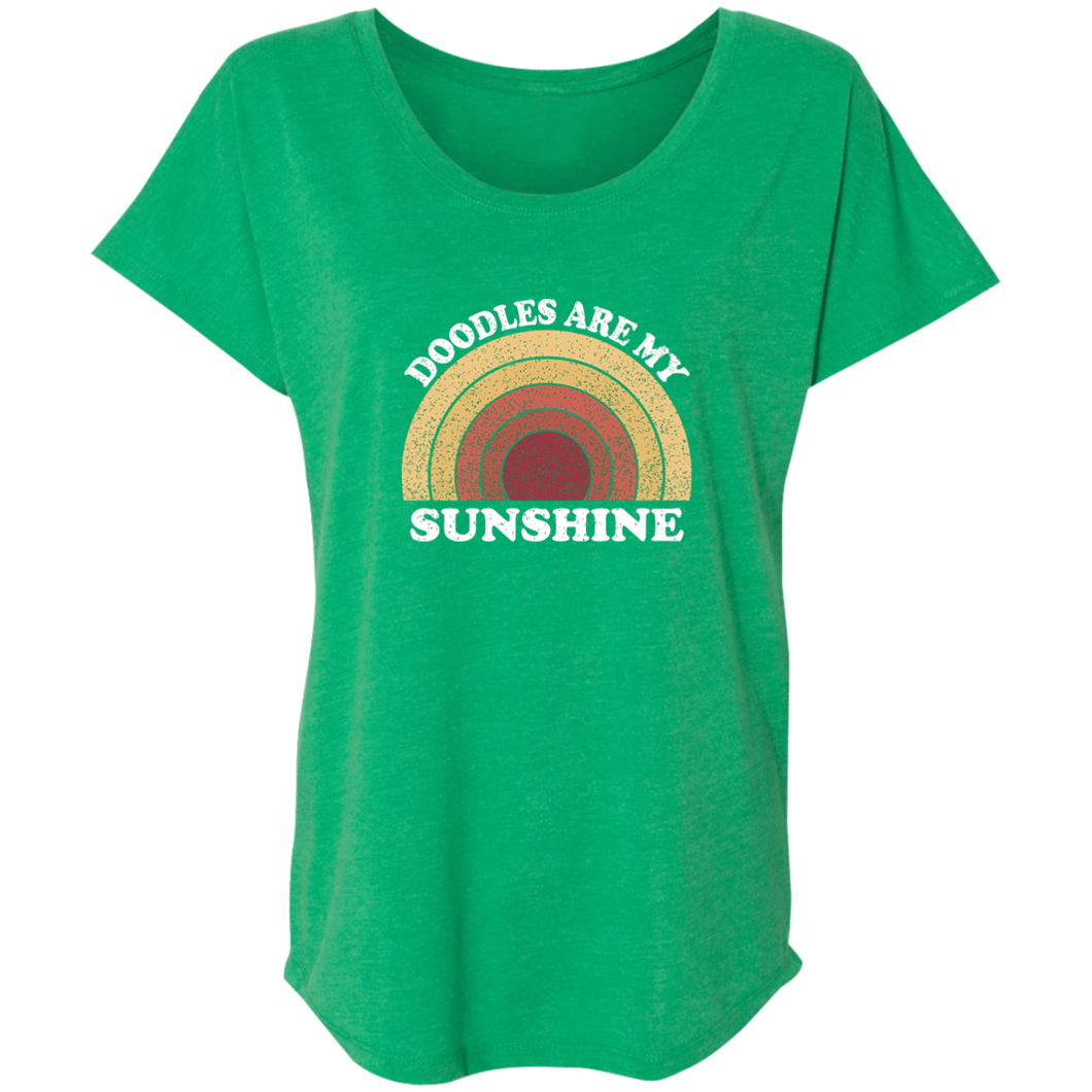 Doodles are my Sunshine Triblend Dolman Sleeve