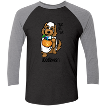 Doodle Ghost 3/4 Sleeve Baseball Raglan T-Shirt