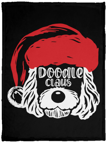 Doodle Claus Cozy Plush Fleece Blanket - 30x40