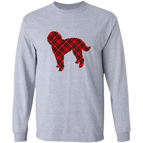 Plaid Doodle LS Ultra Cotton T-Shirt