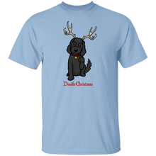Doodle Deer Christmas Youth 5.3 oz 100% Cotton T-Shirt