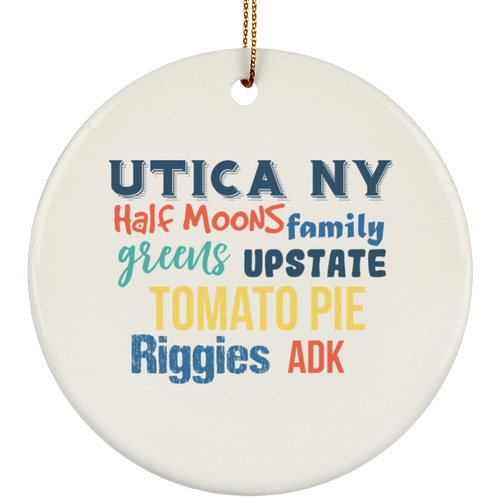 Utica NY Circle Ornament