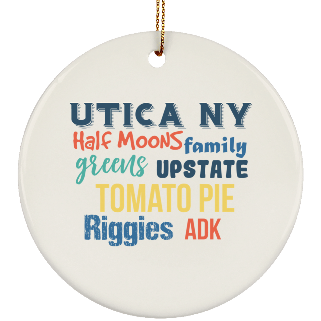 Utica NY Circle Ornament