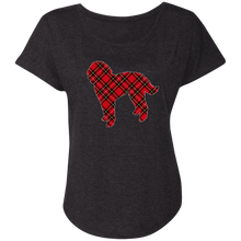 Holiday Plaid Ladies' Triblend Dolman Sleeve