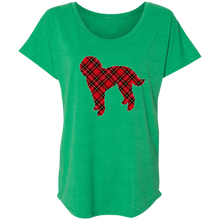 Holiday Plaid Ladies' Triblend Dolman Sleeve