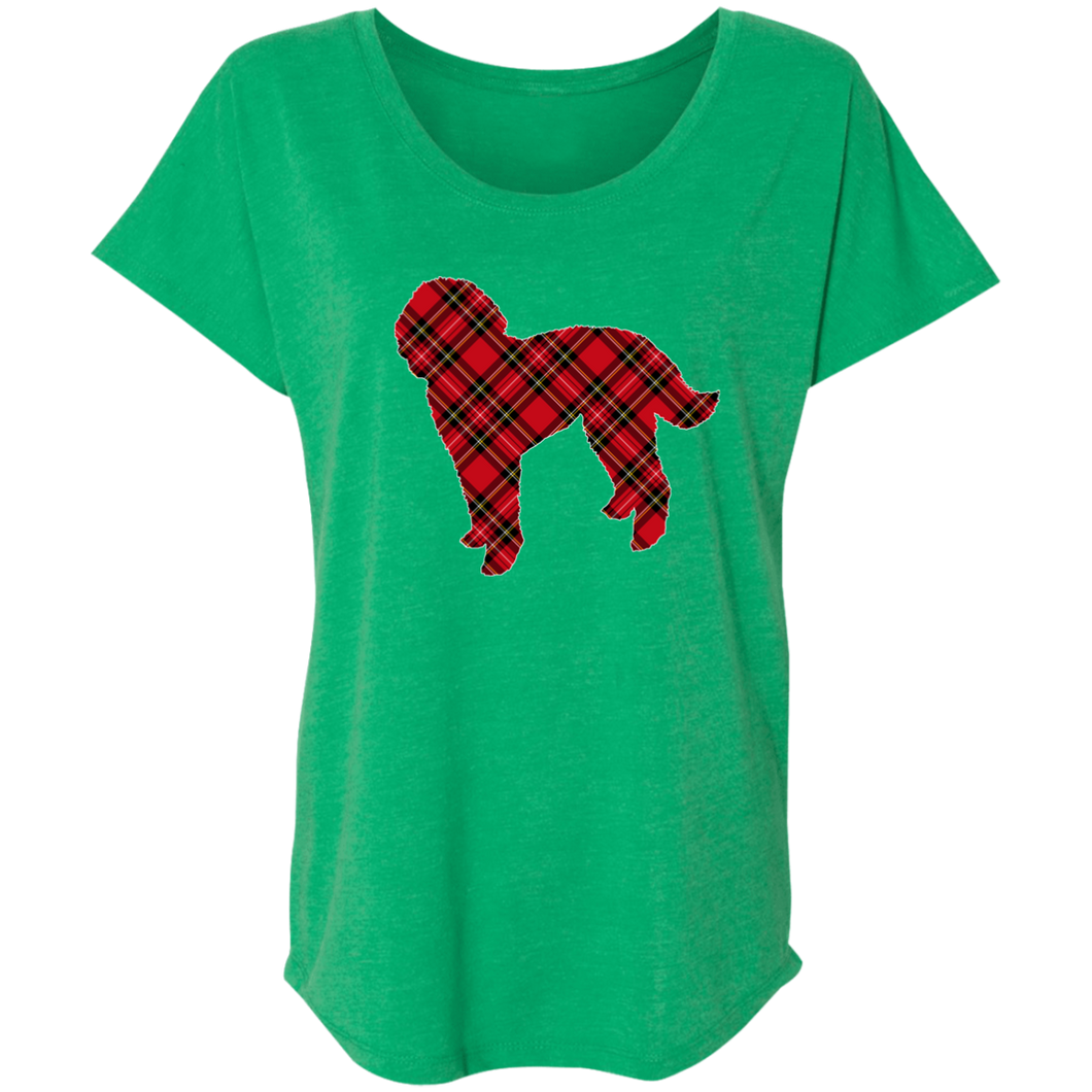 Holiday Plaid Ladies' Triblend Dolman Sleeve