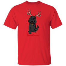 Doodle Deer Christmas Youth 5.3 oz 100% Cotton T-Shirt