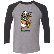 Doodle Ghost 3/4 Sleeve Baseball Raglan T-Shirt