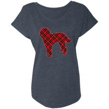 Holiday Plaid Ladies' Triblend Dolman Sleeve