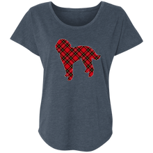 Holiday Plaid Ladies' Triblend Dolman Sleeve