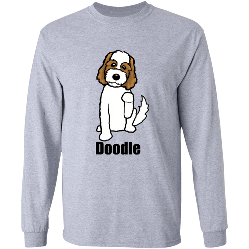 Brown and White Doodle LS Ultra Cotton T-Shirt