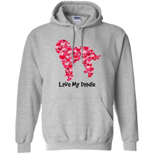 Doodle Hearts Pullover Hoodie 8 oz.