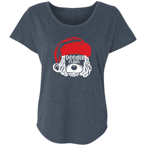 Doodle Claus Ladies' Triblend Dolman Sleeve