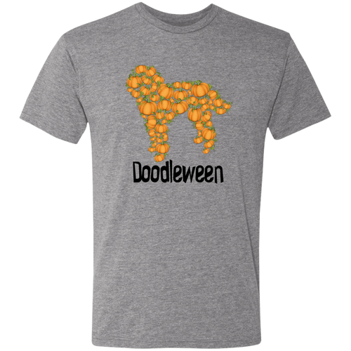 Doodle Halloween Pumpkin Triblend T-Shirt