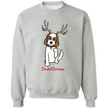 Brown and White Doodle Deer Pullover Sweatshirt  8 oz.