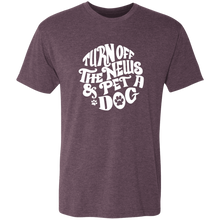 Turn off the News and Pet a Dog Triblend T-Shirt
