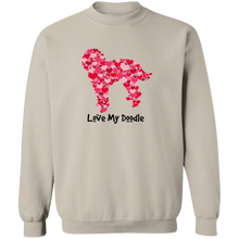 Doodle Hearts Crewneck Pullover Sweatshirt