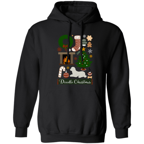 Doodle Christmas Pullover Hoodie 8 oz