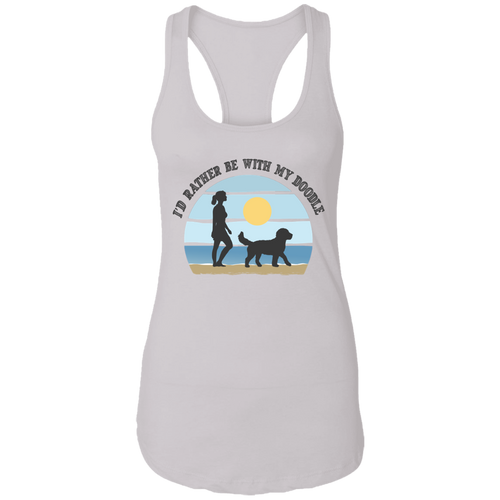 I'd Rather Be with My Doodle Ladies Ideal Racerback Tank