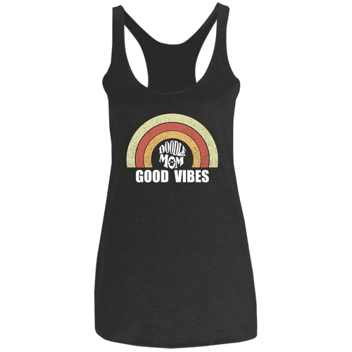 Good Vibes Doodle Mom Ladies' Triblend Racerback Tank