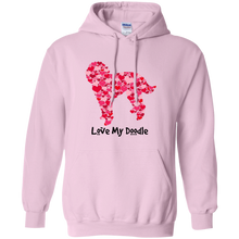 Doodle Hearts Pullover Hoodie 8 oz.