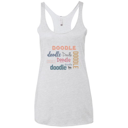 Doodles Doodles Everywhere Ladies' Triblend Racerback Tank