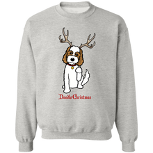 Brown and White Doodle Deer Pullover Sweatshirt  8 oz.
