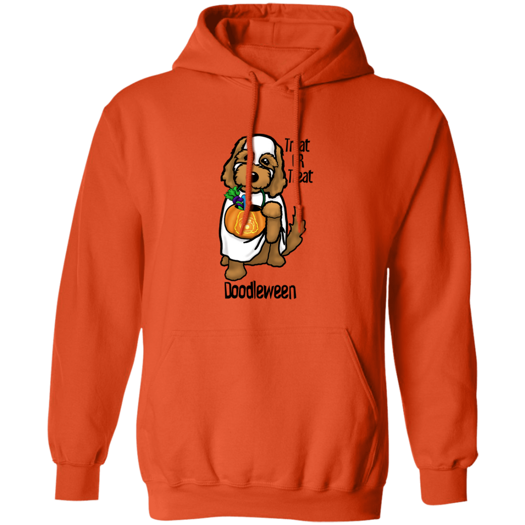 Doodle Ghost Pullover Hoodie 8 oz. Barking Doodle