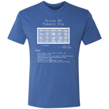 Utica NY Tomato Pie Blueprint - Premium Soft Triblend T-Shirt