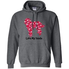Doodle Hearts Pullover Hoodie 8 oz.