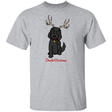 Doodle Deer Christmas Youth 5.3 oz 100% Cotton T-Shirt