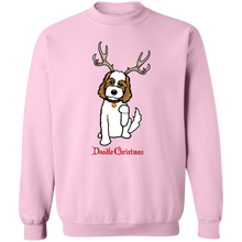 Brown and White Doodle Deer Pullover Sweatshirt  8 oz.