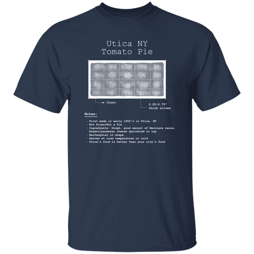 Utica Tomato Pie Blueprint T-Shirt