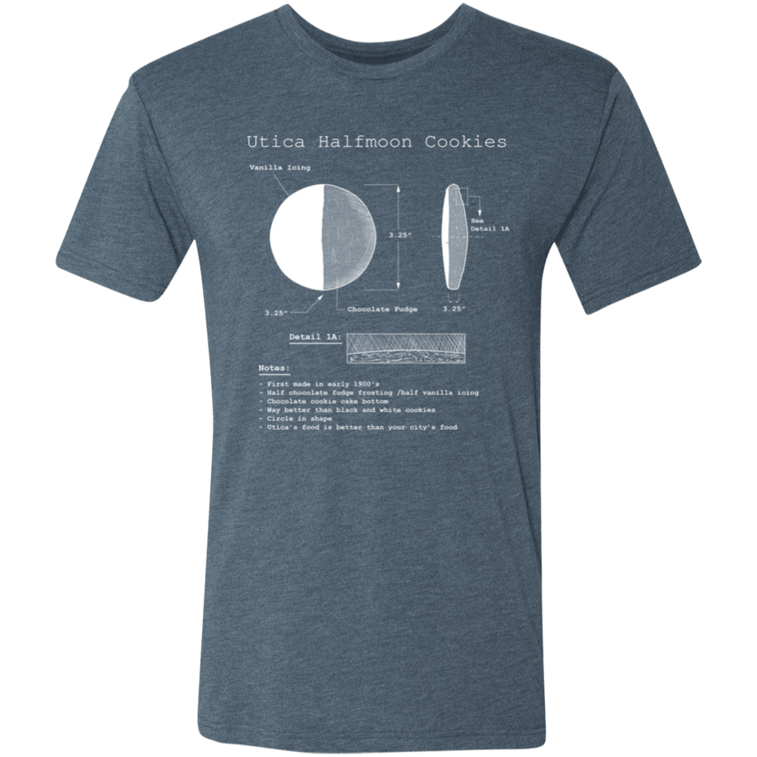 Utica NY Halfmoon Blueprint - Premium Soft Triblend T-Shirt