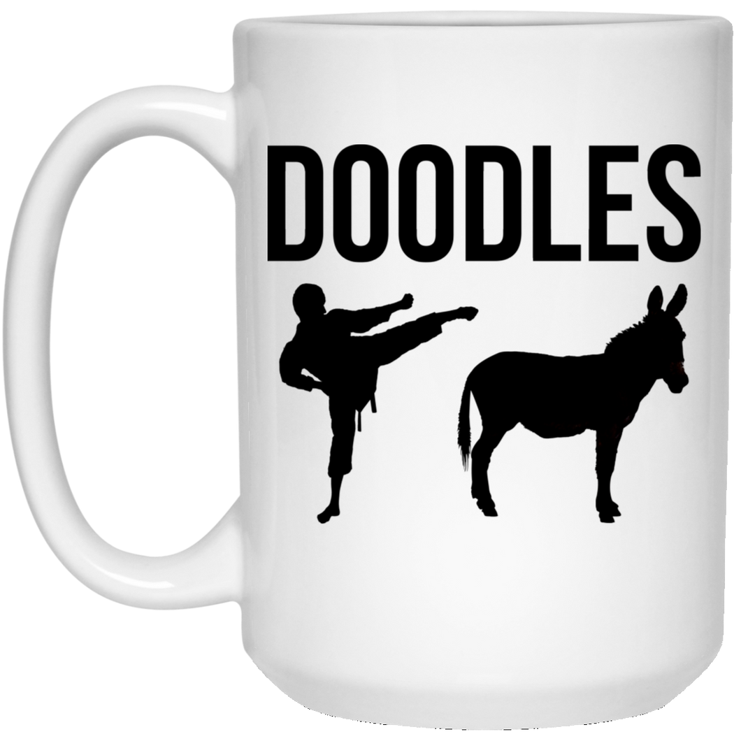 Goldendoodle or labradoodle mug doodles kick ass